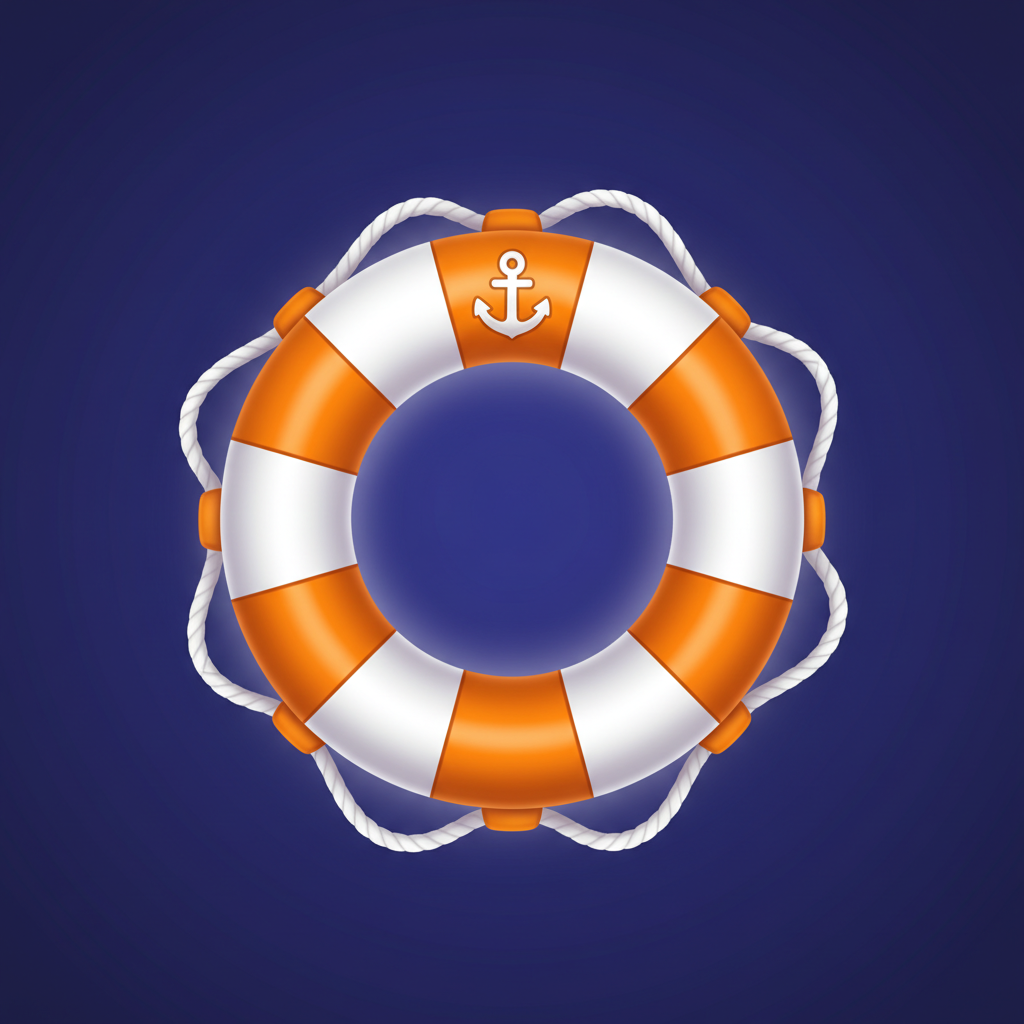 Life preserver ring symbol